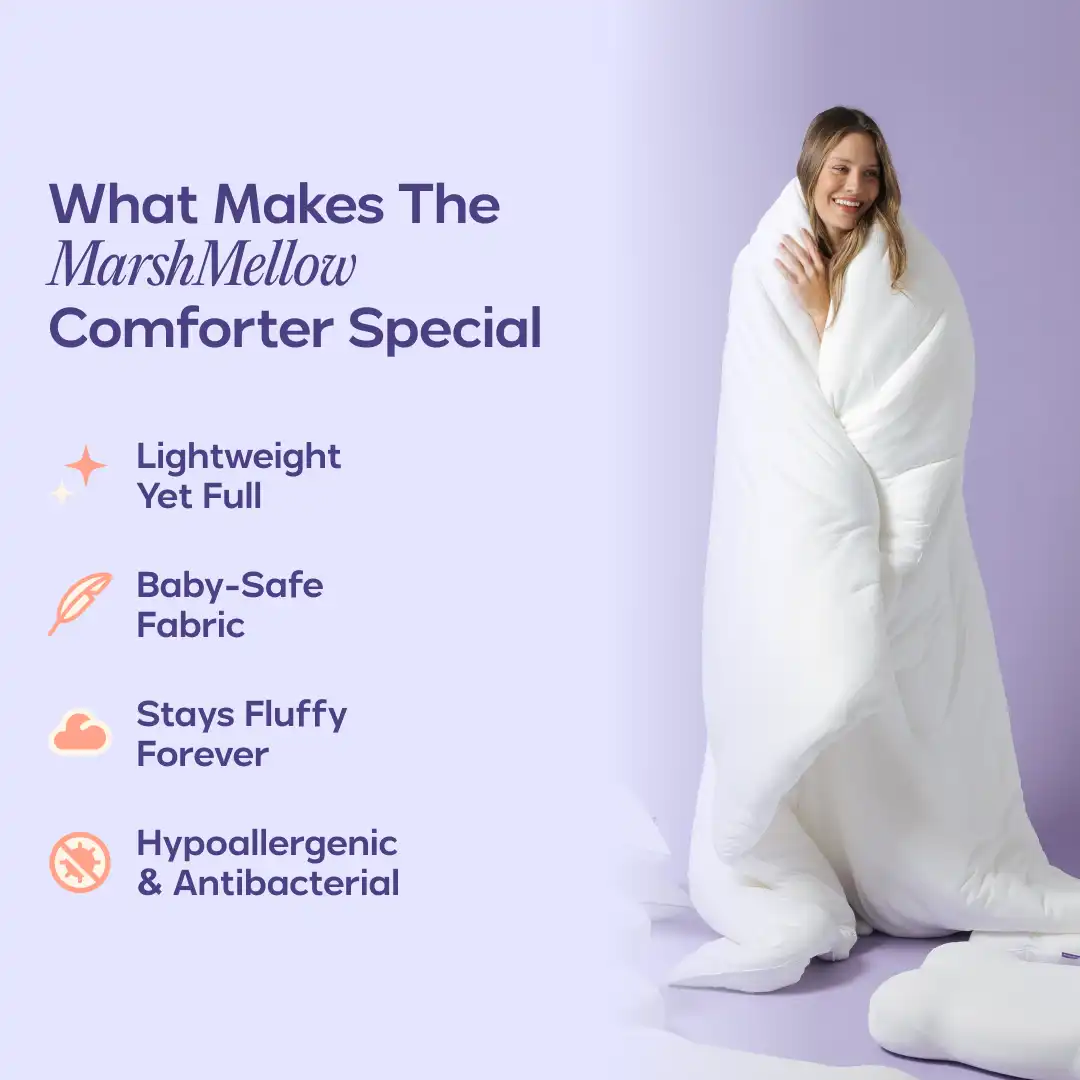 MarshMellow Comforter + 2 CloudAlign Pillows Secondary image