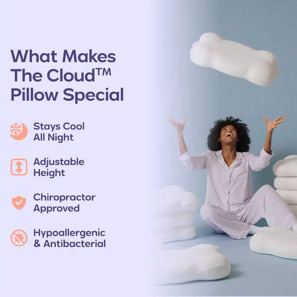 CloudCool™ Cooling Comforter + 2 CloudAlign Pillows + Weighted Eye Mask