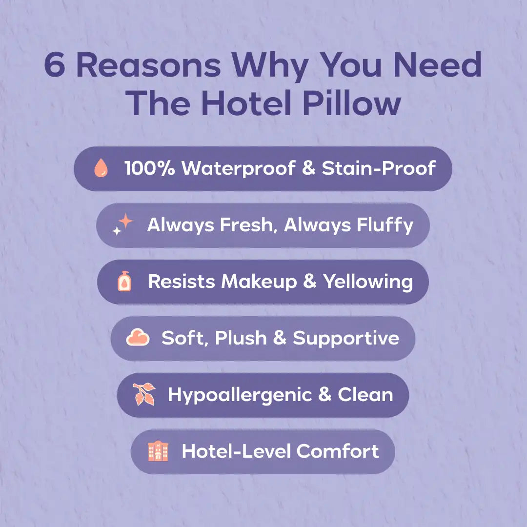Waterproof & Stain-Resistant Hotel Pillow