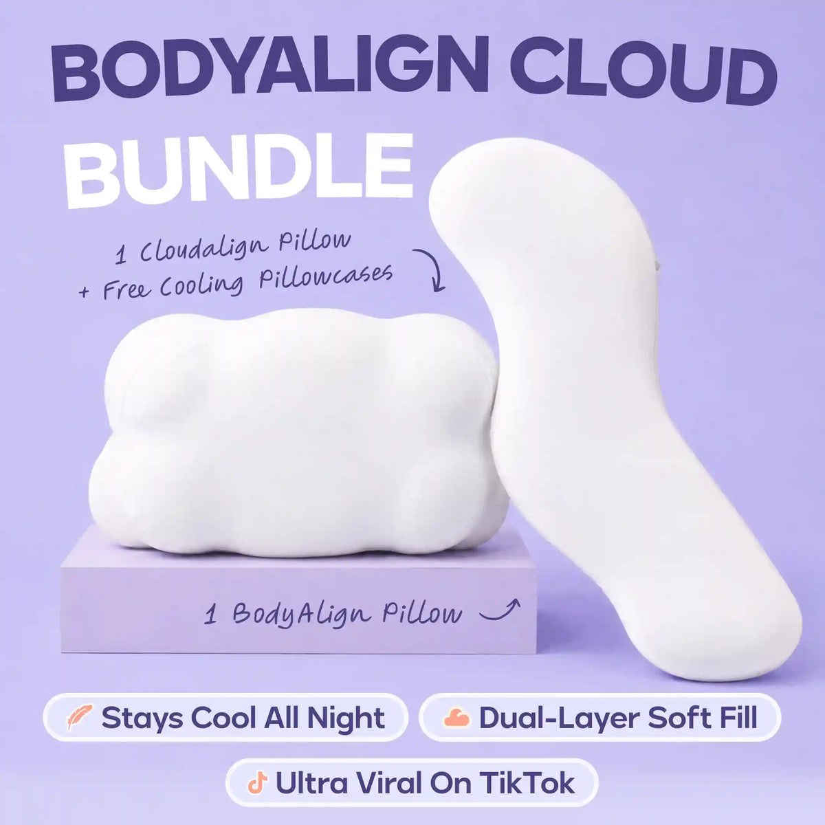 BodyAlign Cooling Pillow + CloudAlign Pillow Main image